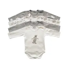 LITTLE FOOT - Body Pack De 4 Unidades Algodón Unisex Bebé