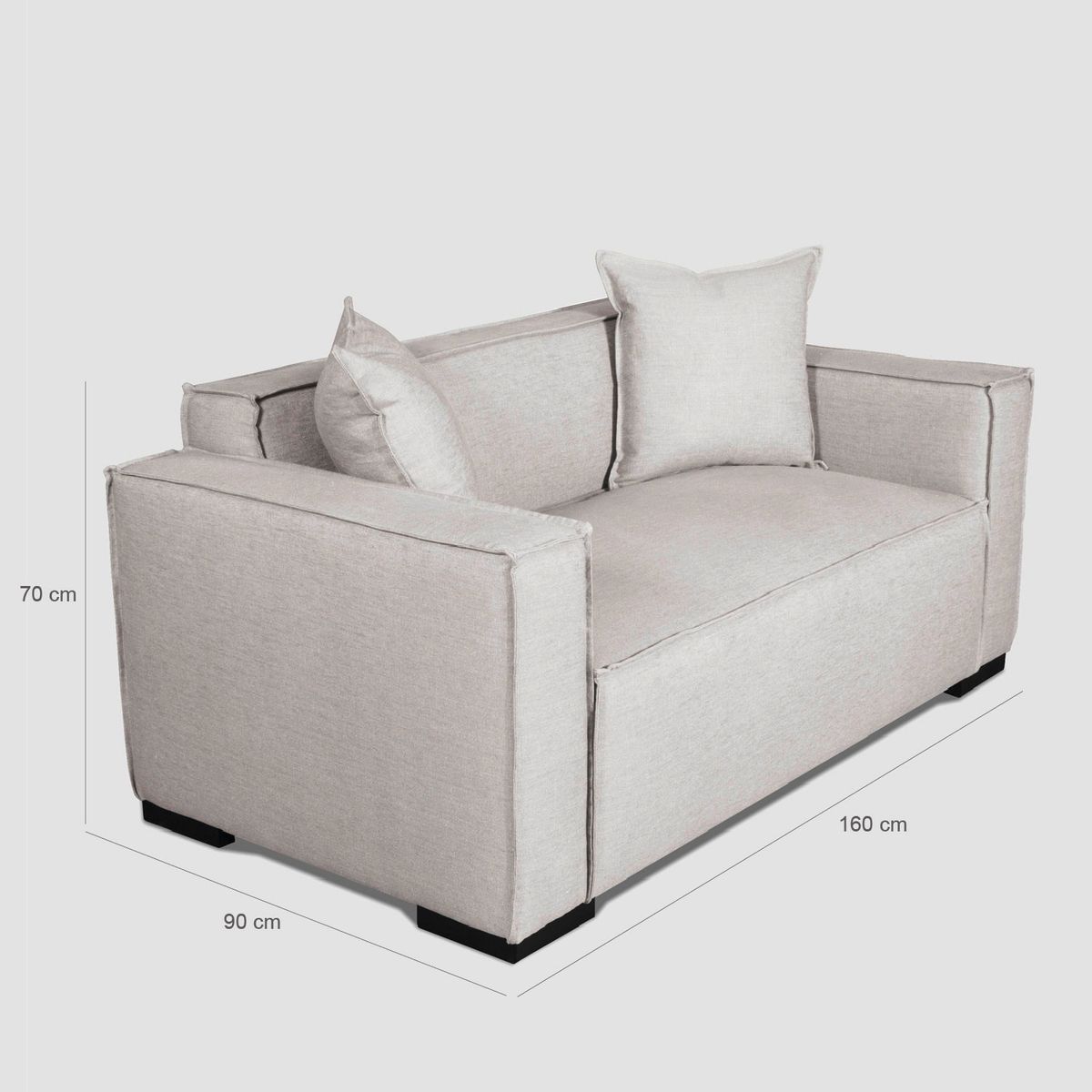 BASEMENT HOME - Sofá Melfi 2 Cuerpos Lino  Basement Home