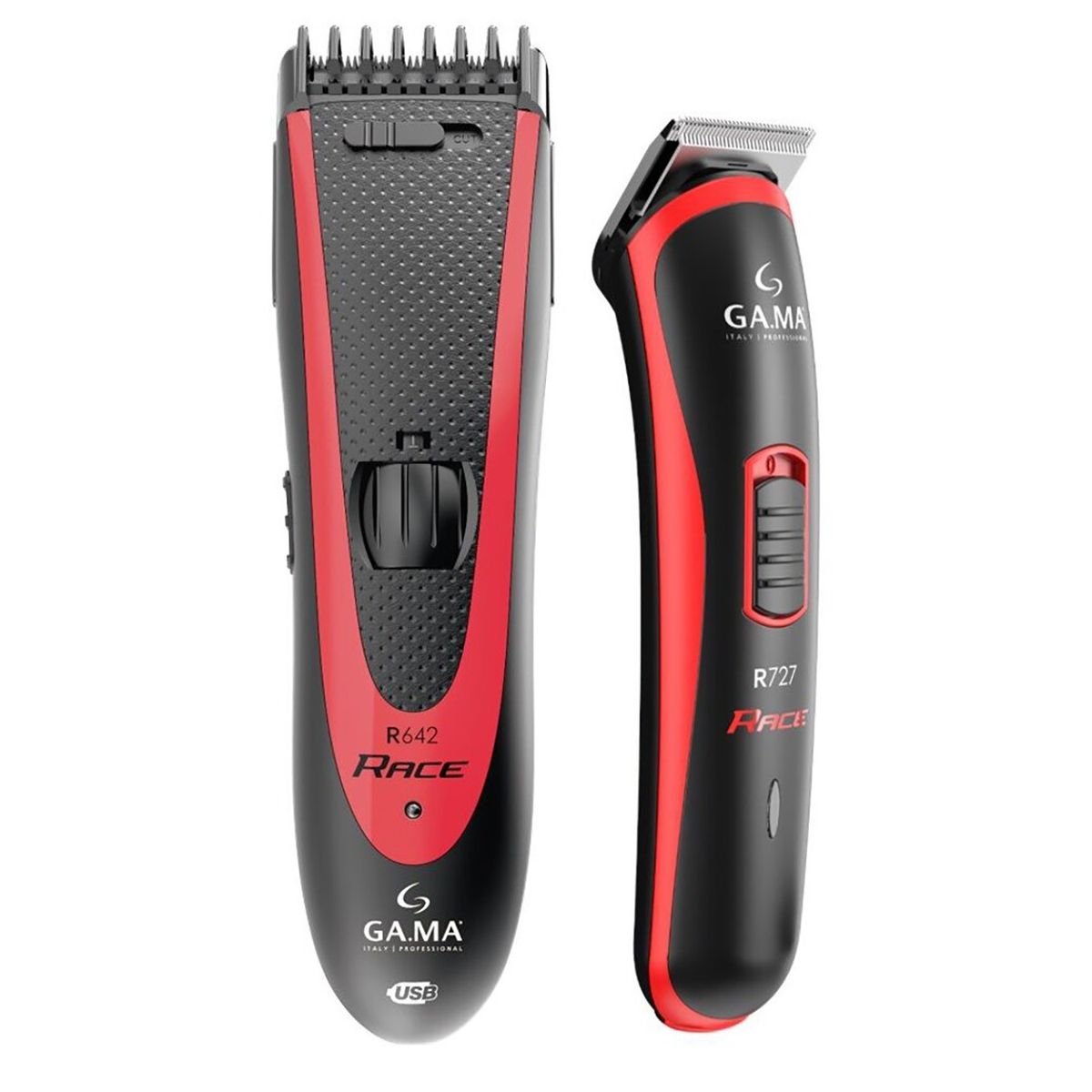 GAMA - Pack Cortapelos M Race R647 Clipper y Trimmer Usb