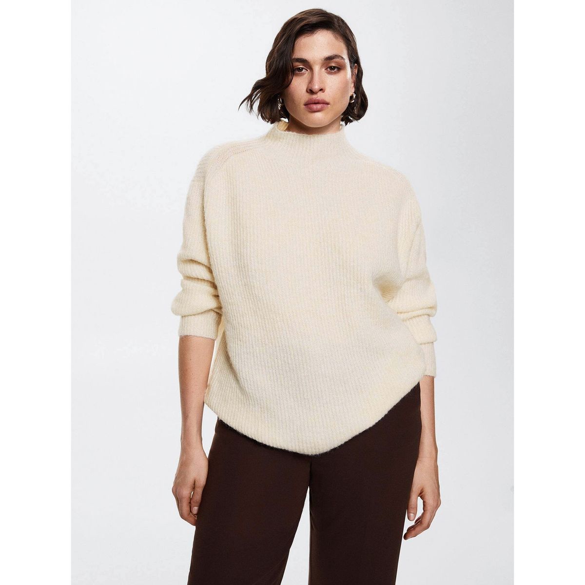 MANGO - Sweater Cuello Perkins Jujuy Mujer Mango