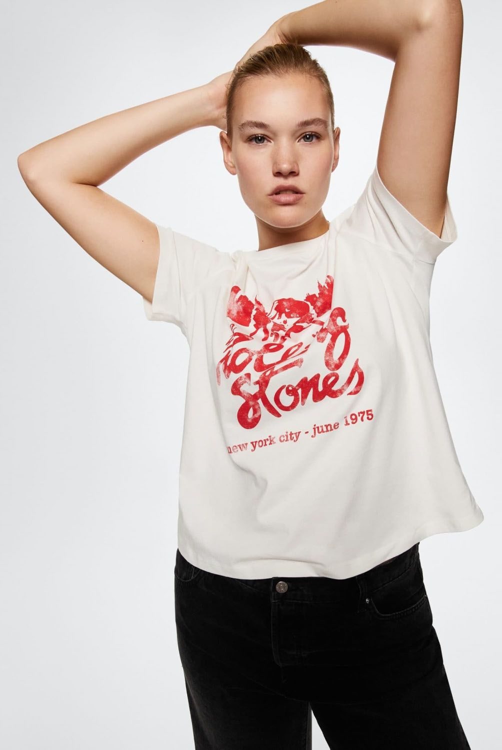 MANGO - Polera Rolling Stones Mujer Mango