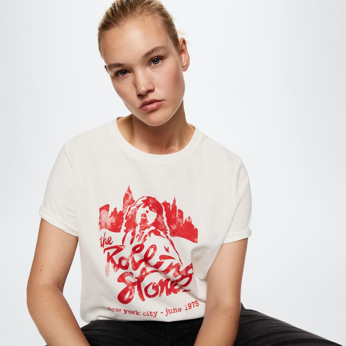 MANGO - Polera Rolling Stones Mujer Mango