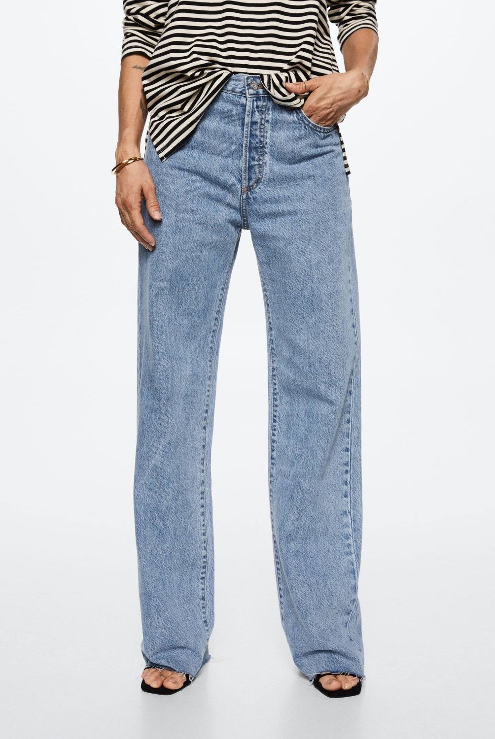 MANGO - Jeans Nora Tiro Alto Mujer Mango