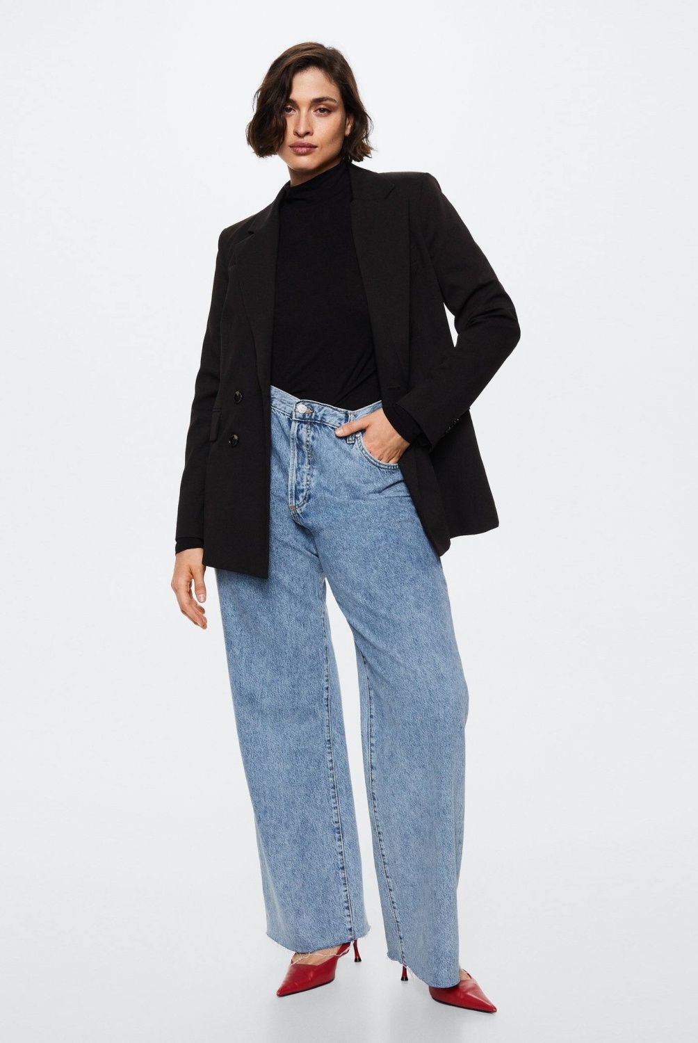 MANGO - Jeans Nora Tiro Alto Mujer Mango