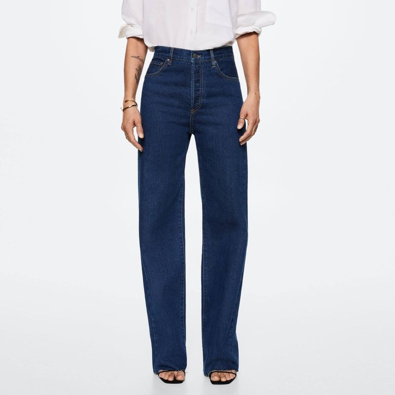 MANGO - Jeans Nora Tiro Alto Mujer Mango