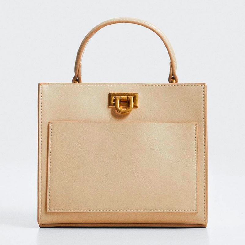 MANGO - Bolso Doble Asa Egipto Mujer Mango