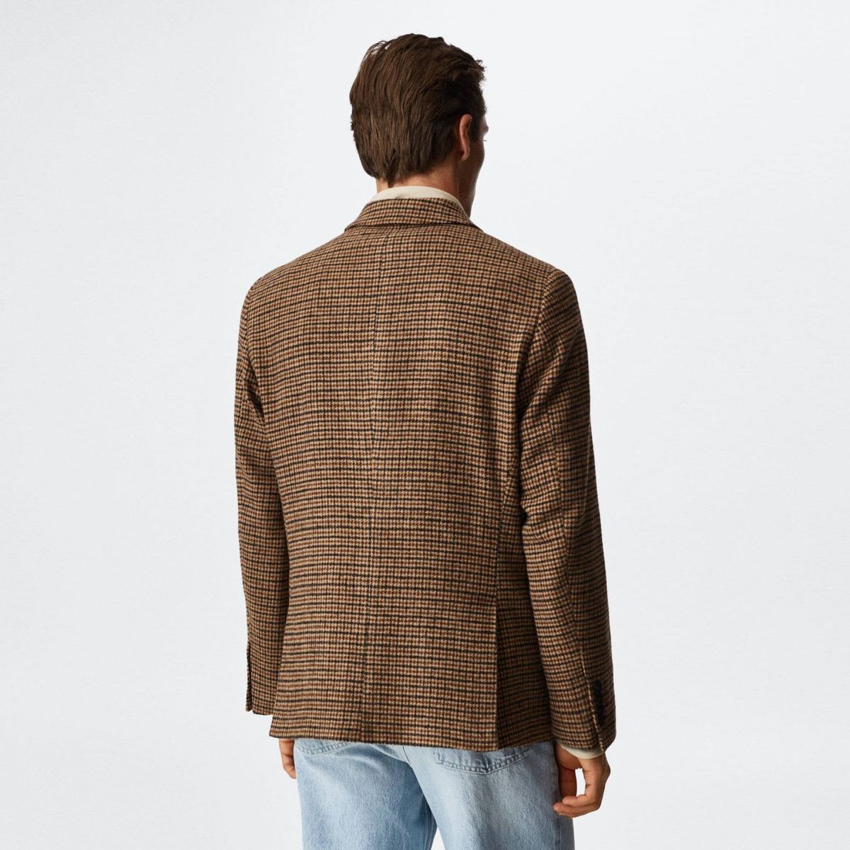 MANGO MAN - Mango Man Blazer Lana Pata De Gallo Hombre