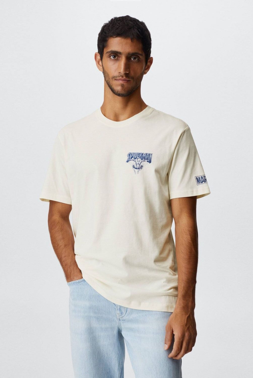 MANGO MAN - Mango Man Polera Algodón Marvel Hombre