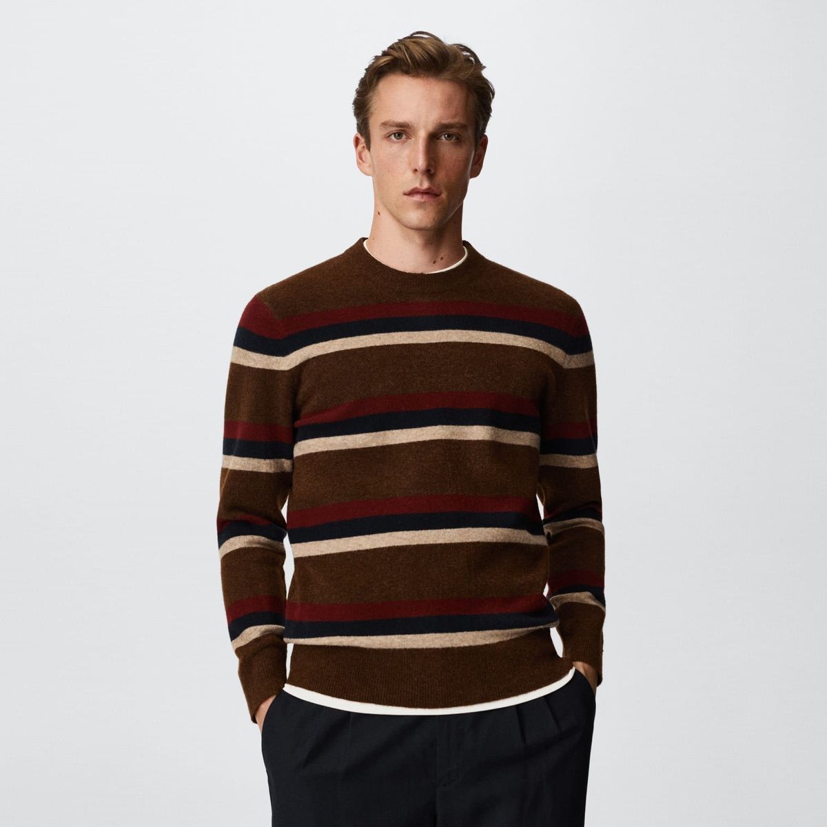 MANGO MAN - Mango Man Sweater Textura Rayas Hombre
