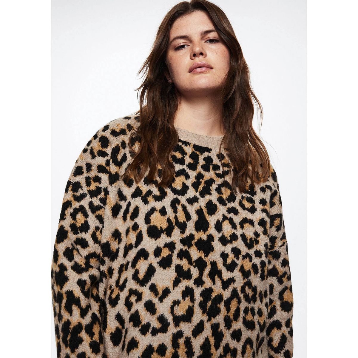 MANGO - Sweater Animal Print Leopard Mujer Mango