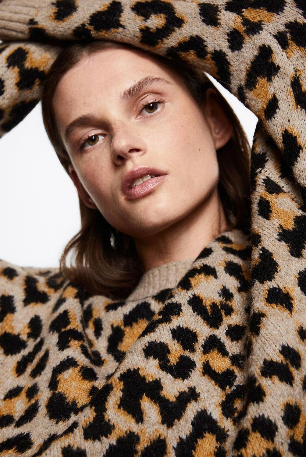 MANGO - Sweater Animal Print Leopard Mujer Mango