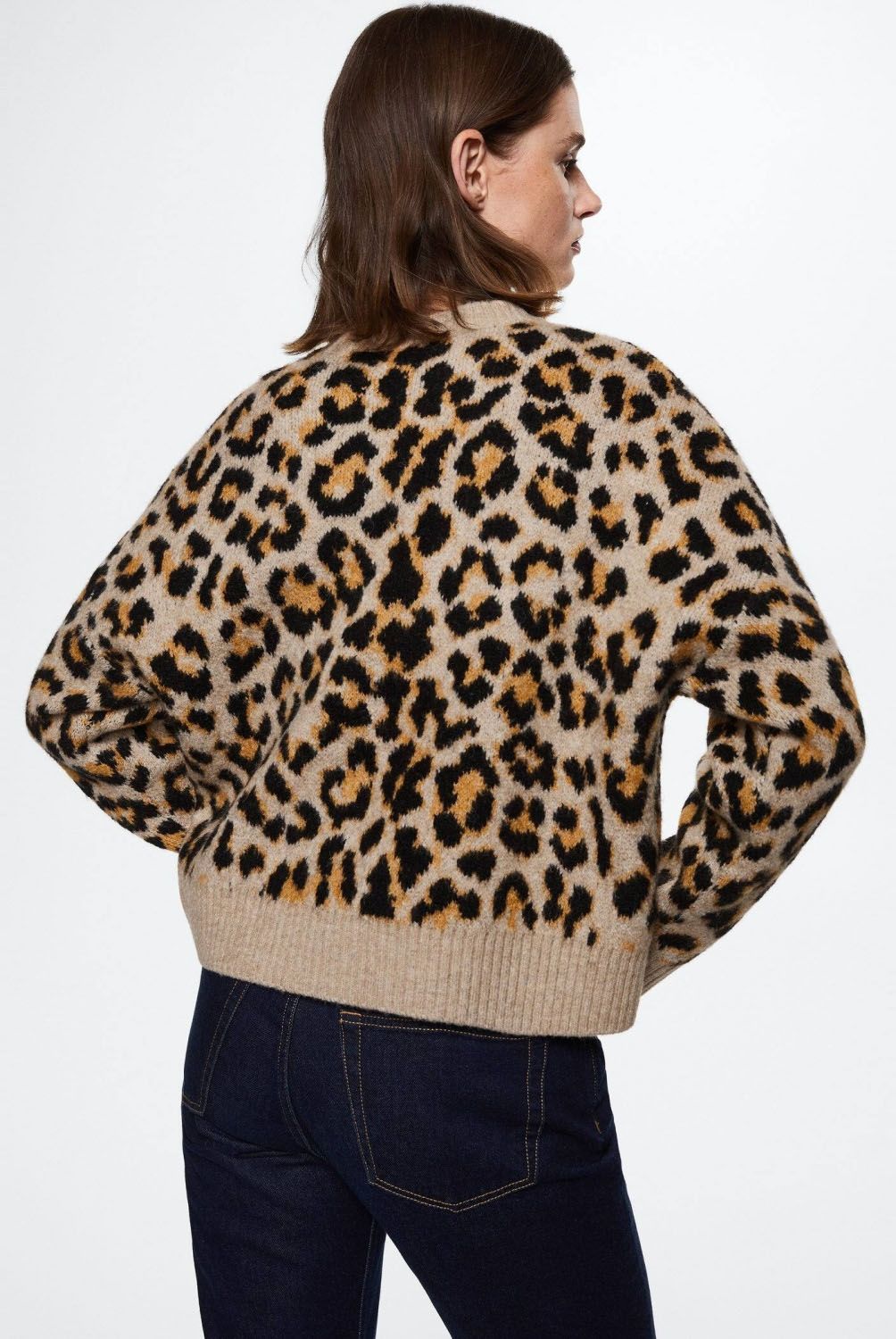 MANGO - Mango Sweater Animal Print Leopard Mujer