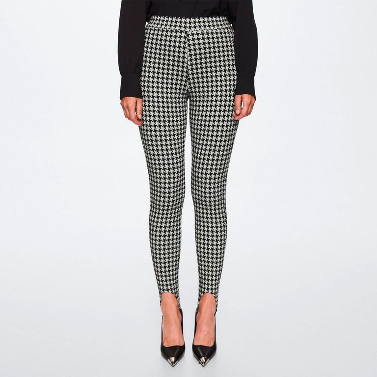 MANGO Mango Leggins Estampado Pata De Gallo Grazia Mujer