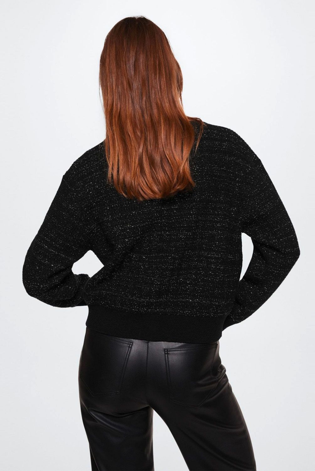 MANGO - Mango Chaleco Tweed Hilo Metálico Naomi Mujer