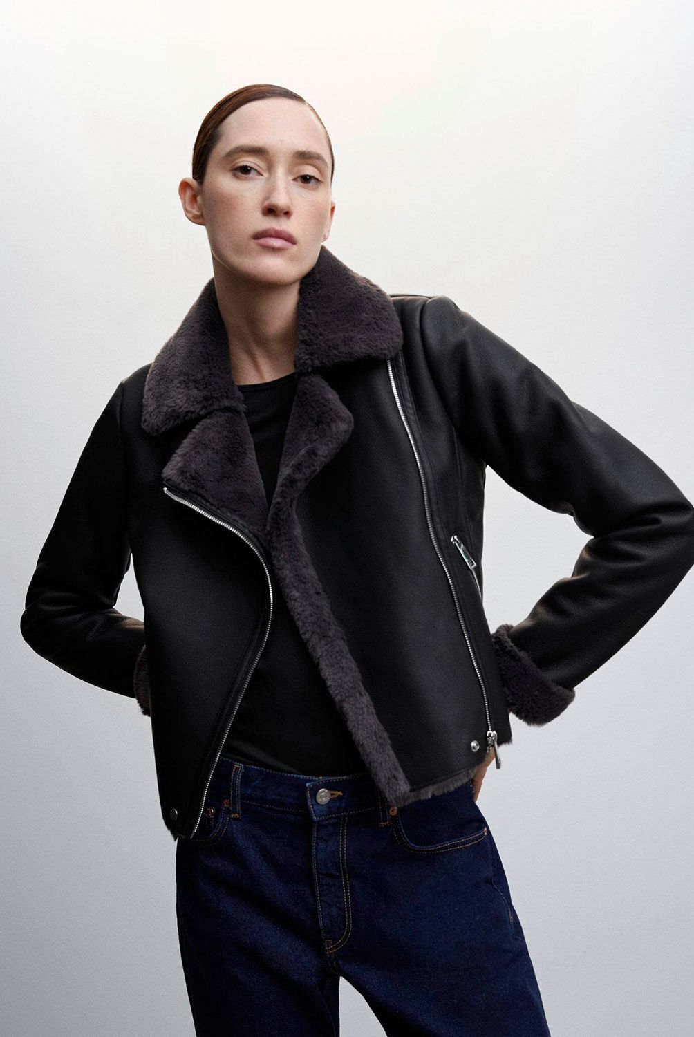MANGO - Mango Chaqueta Biker Doble Faz Cadi Mujer