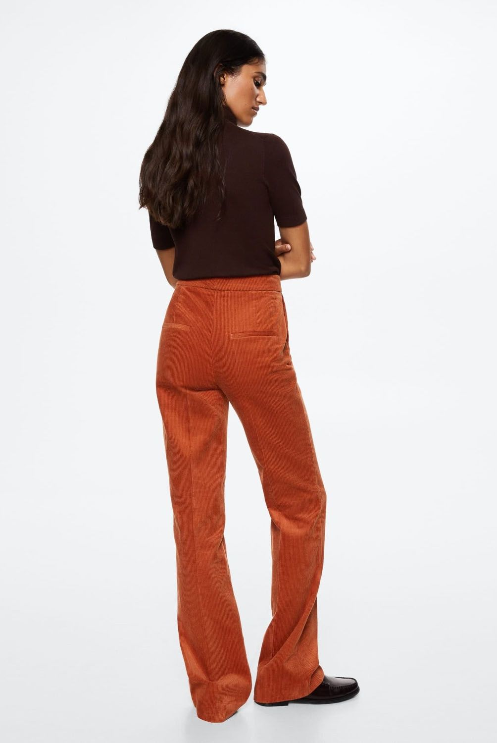 MANGO - Mango Pantalón Pana Acampanado Hailey Mujer
