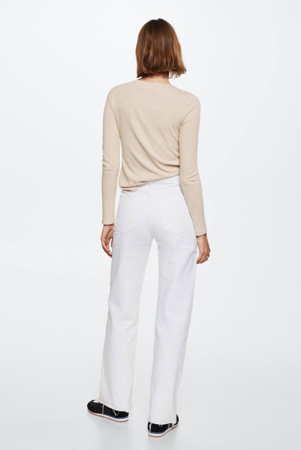 MANGO - Polera Cuello Barco Lilobar Mujer Mango