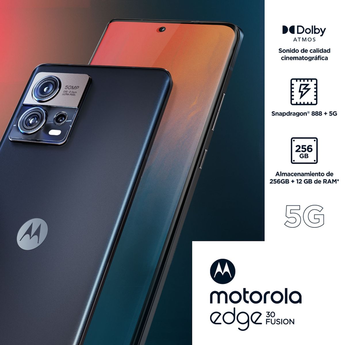 MOTOROLA - Celular Smartphone Motorola Edge 30 Fusion 256 GB+ Bundle
