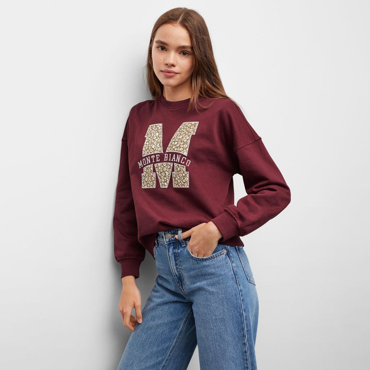 MANGO TEEN - Polerón Algodón Textura Niña Mango Teen