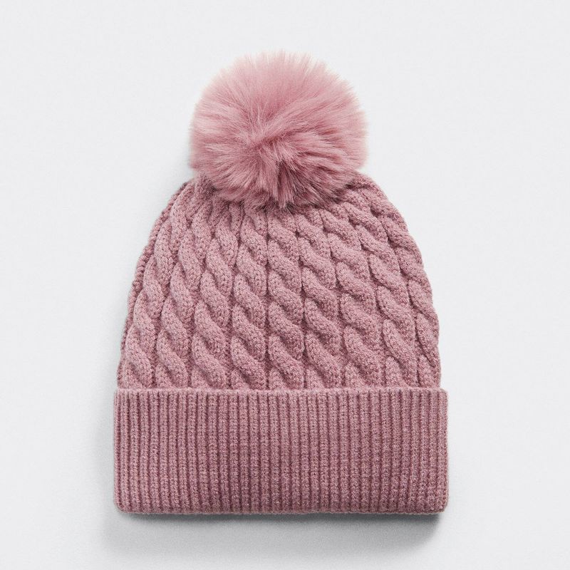MANGO TEEN - Gorro Punto Trenzado Niña Mango Teen