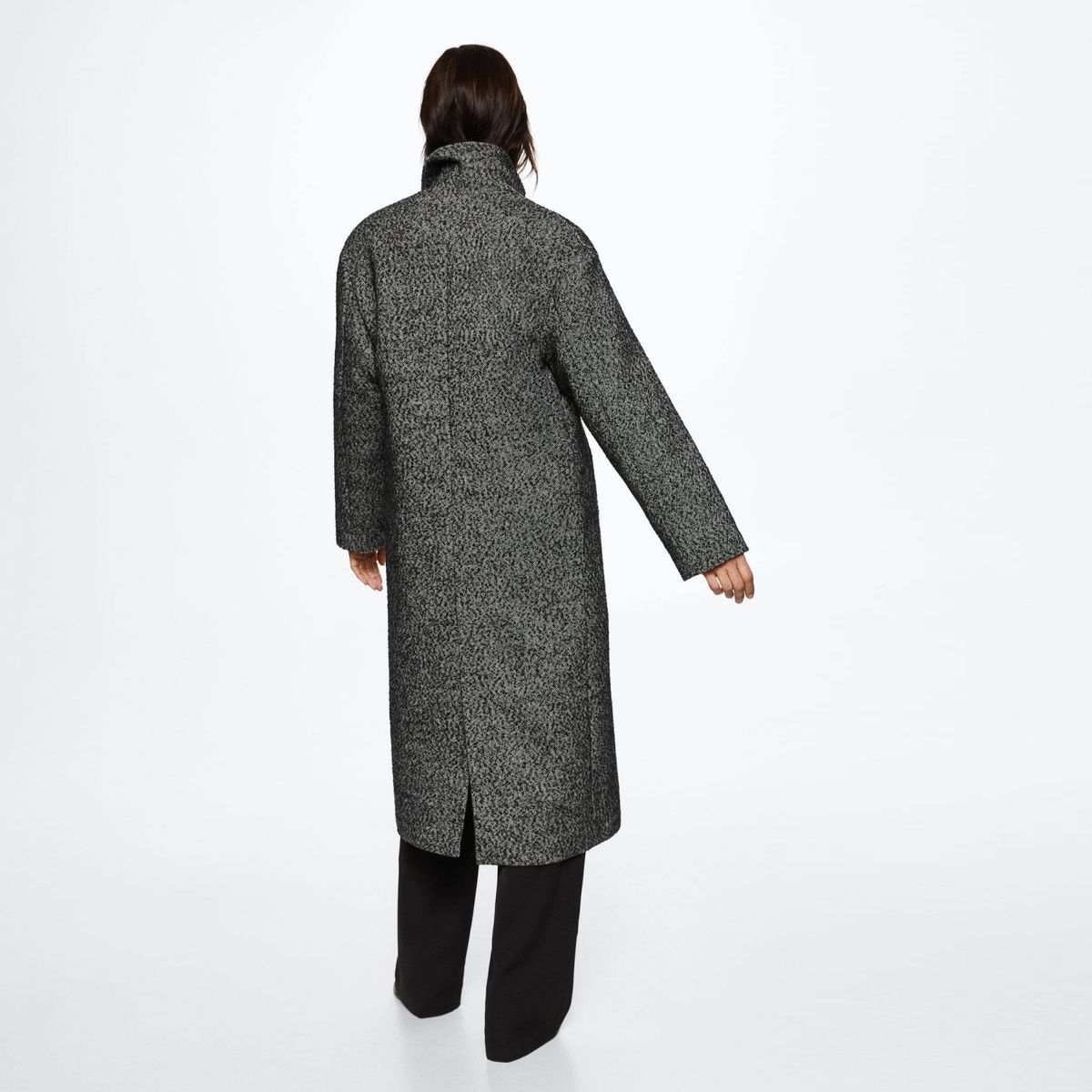 MANGO - Mango Abrigo Largo Lana Oversize Gauguin Mujer