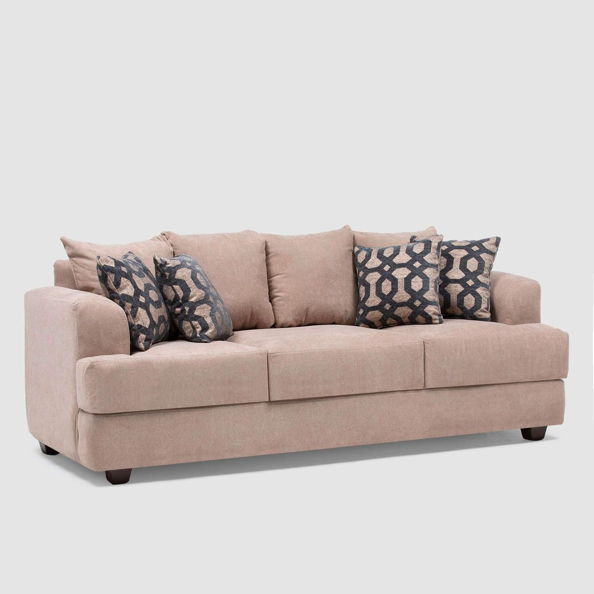 SANENZZO - Sofá 3 Cuerpos Karla Tela Sanenzzo