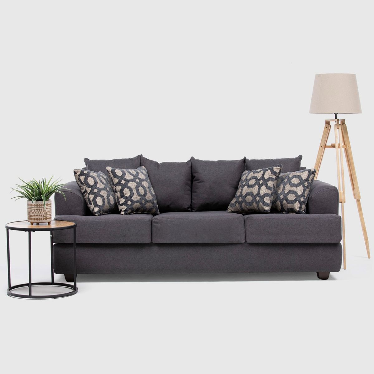 SANENZZO - Sofá 3 Cuerpos Karla Tela Sanenzzo