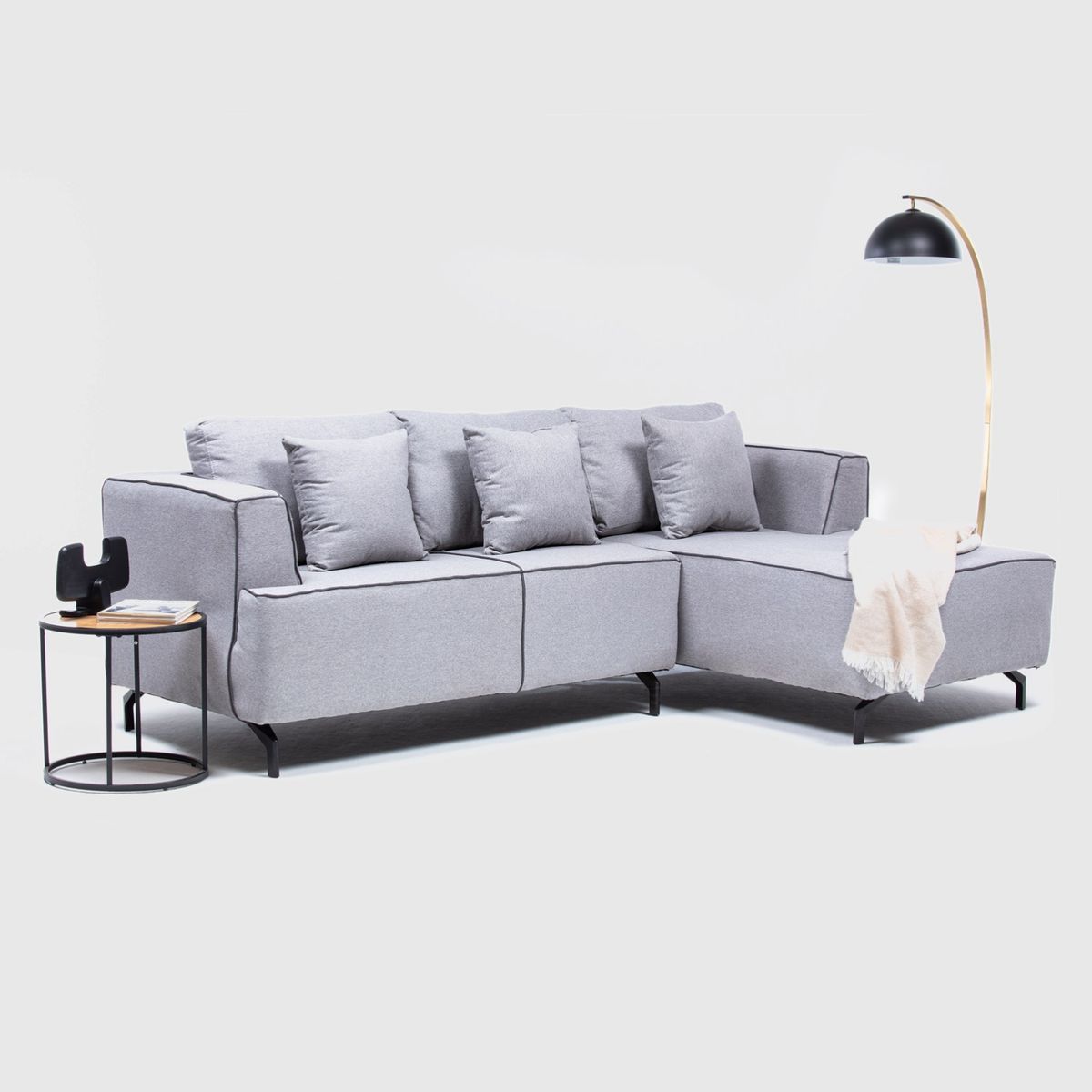 SANENZZO - Sofá Seccional Yanni Tela Sanenzzo