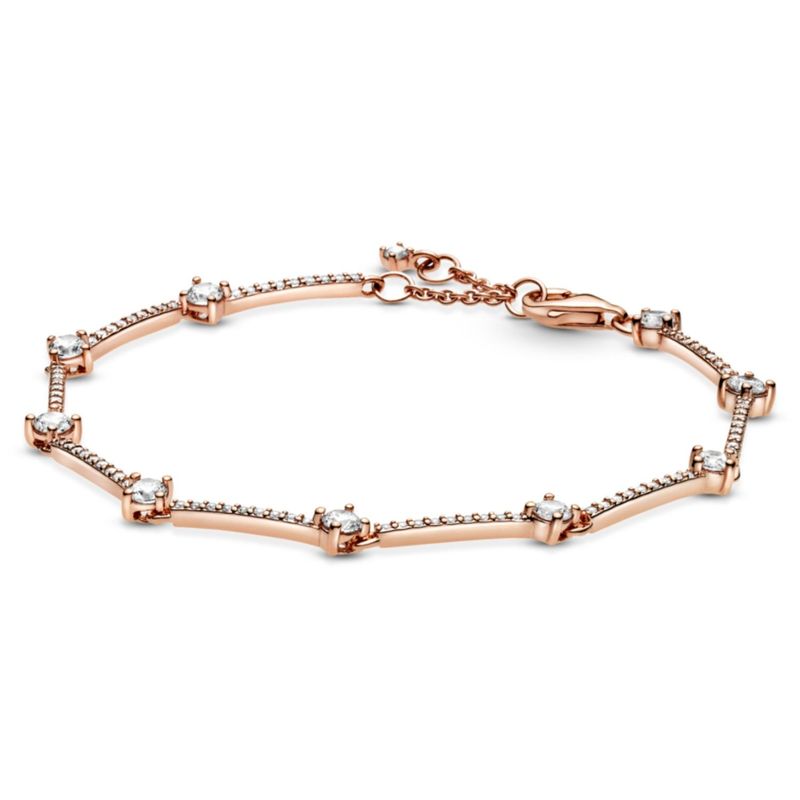 PANDORA - Pandora Brazalete Rbarras Con Pave Brillante Mujer Pandora