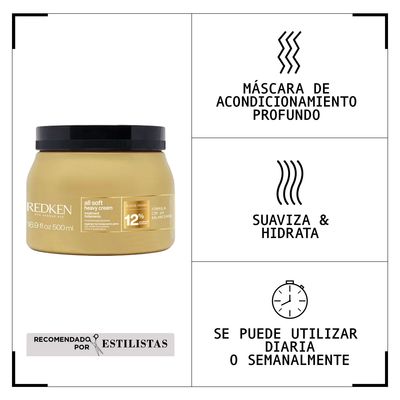 Imagen 2 del producto Máscara Tratamiento Hidratante Intensivo Cabello Seco All Soft 500 Ml