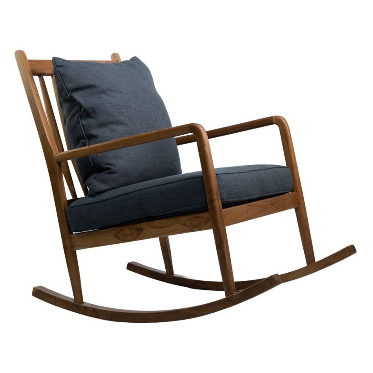 NECTAR - Silla mecedora madera de teca con cojines