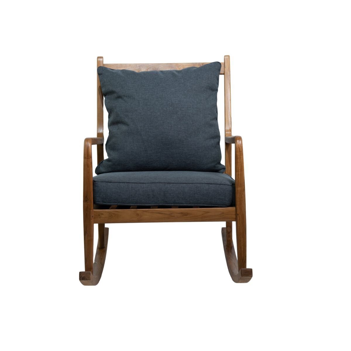 NECTAR - Silla mecedora madera de teca con cojines