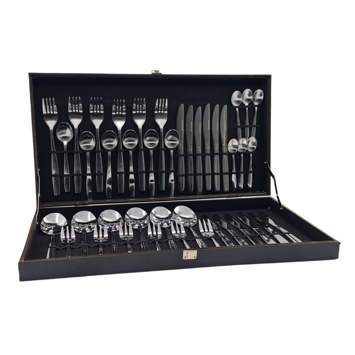 GENERICO - Cubierto Utensilio 42 Pcs Inox Pulido Espejo 1.8Mm