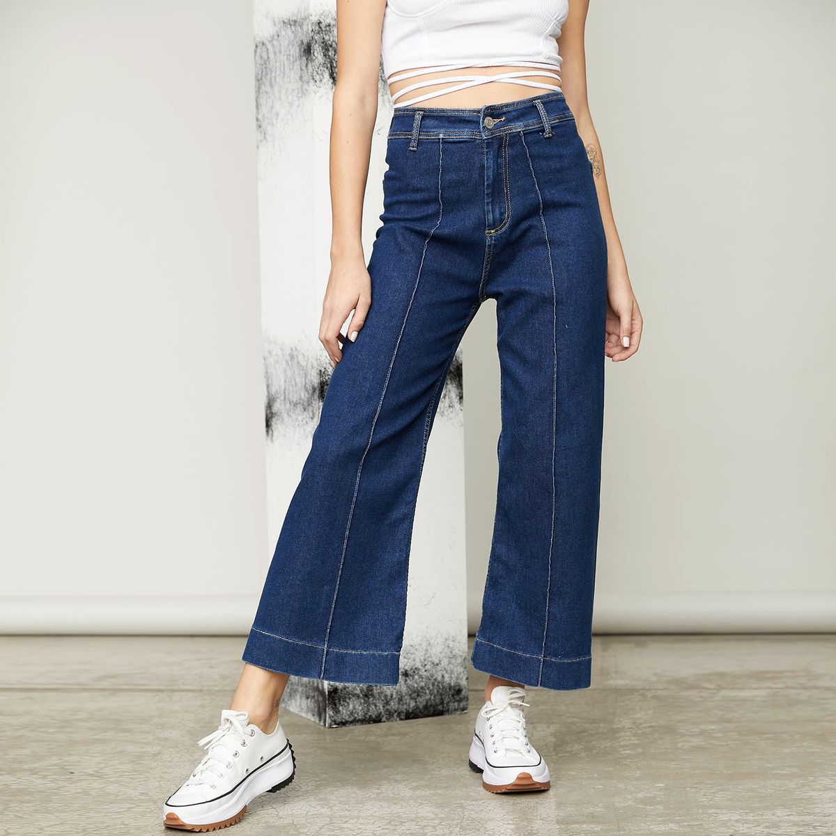 AMERICANINO - Americanino Jeans Culotte Tiro Medio Mujer