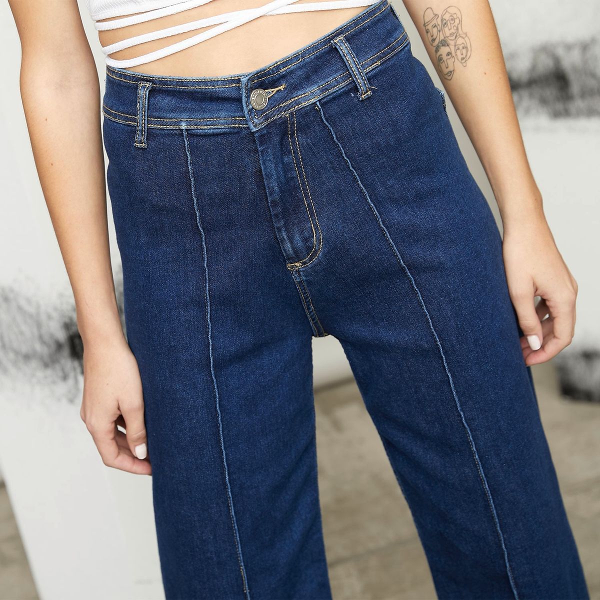 AMERICANINO - Americanino Jeans Culotte Tiro Medio Mujer