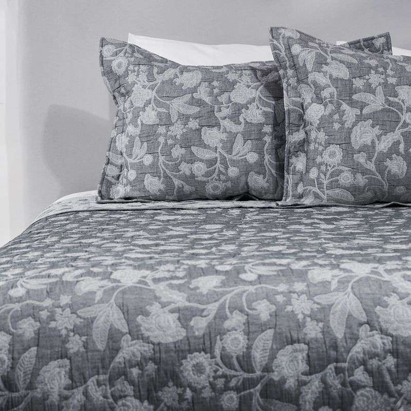 NINA HERRERA - Colcha Jacquard Zinnia Azul Nina Herrera