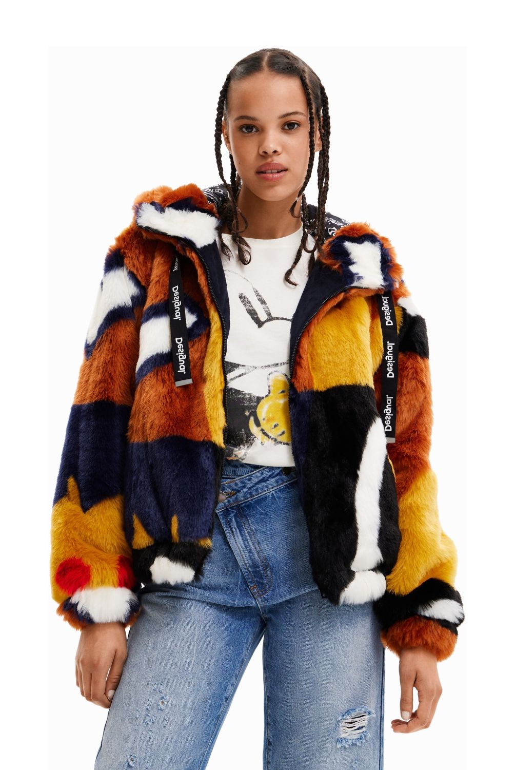 DESIGUAL - Desigual Chaqueta Peluda Oversize Mujer