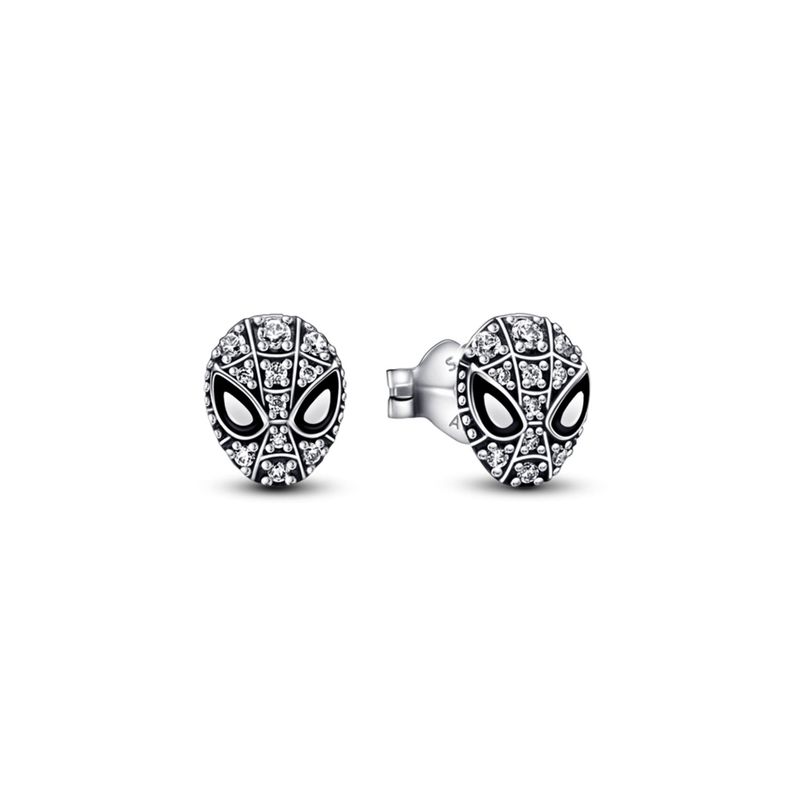 PANDORA - Aretes De Botón Máscara Spider-Man De Marvel Mujer Pandora