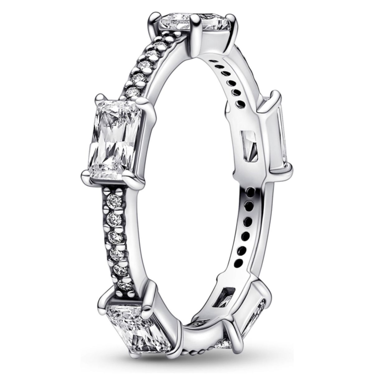 PANDORA - Anillo Barras Rectangulares Brillantes En Pavé Mujer Pandora