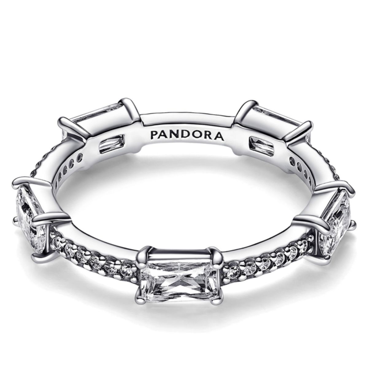 PANDORA - Anillo Barras Rectangulares Brillantes En Pavé Mujer Pandora