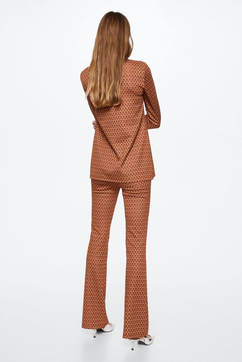MANGO - Mango Pantalón Flare Estampado Marsi Mujer