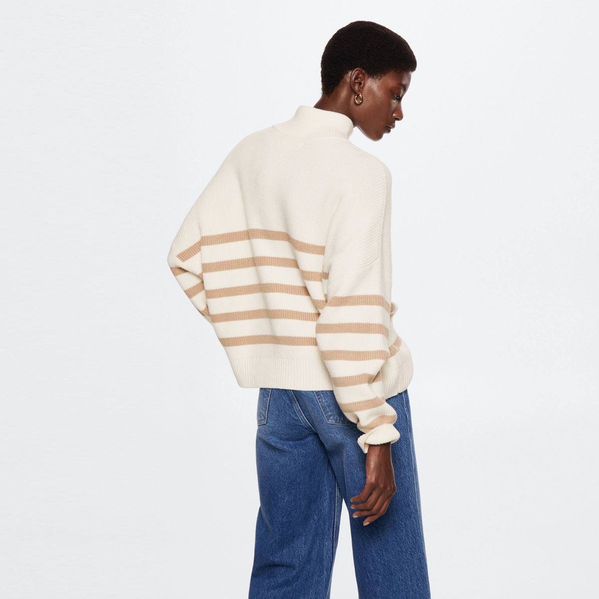 MANGO - Mango Sweater Punto Rayas Rizon Mujer