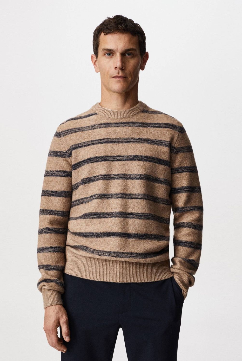 MANGO MAN - Mango Man Sweater Textura Rayas Hombre