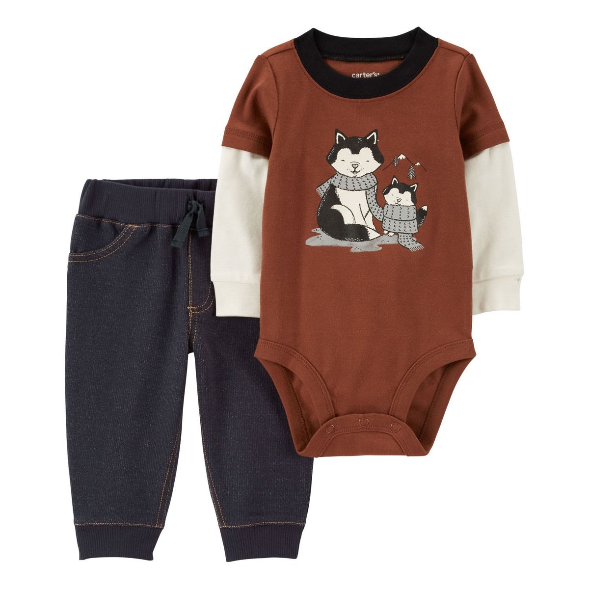 CARTER'S - Carter´s Conjunto 2 Piezas Body y Pantalon Puño Bebé Niño