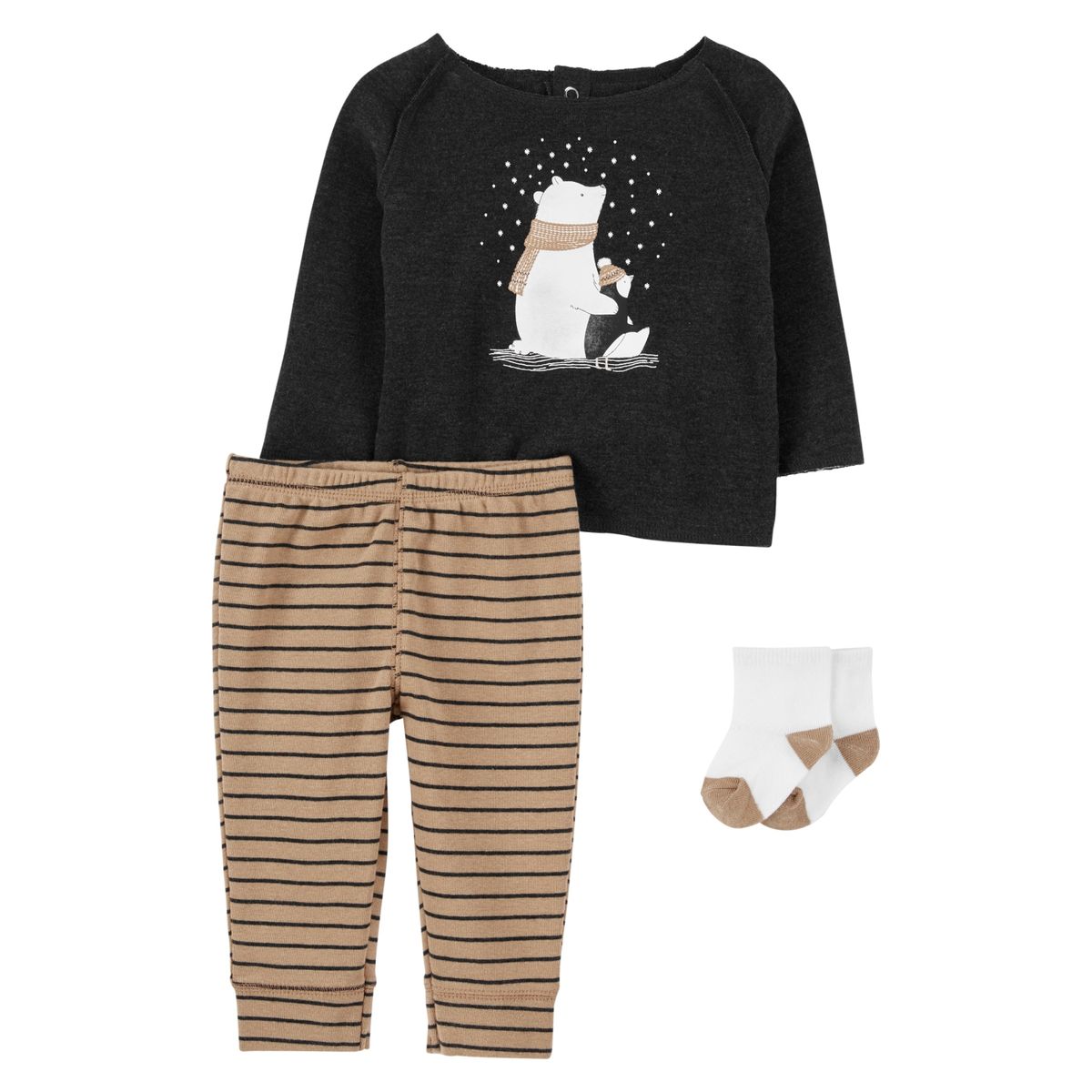 CARTER'S - Conjunto 3 Piezas Polerón , Pantalón y Calcetines Bebé Niño Carter's