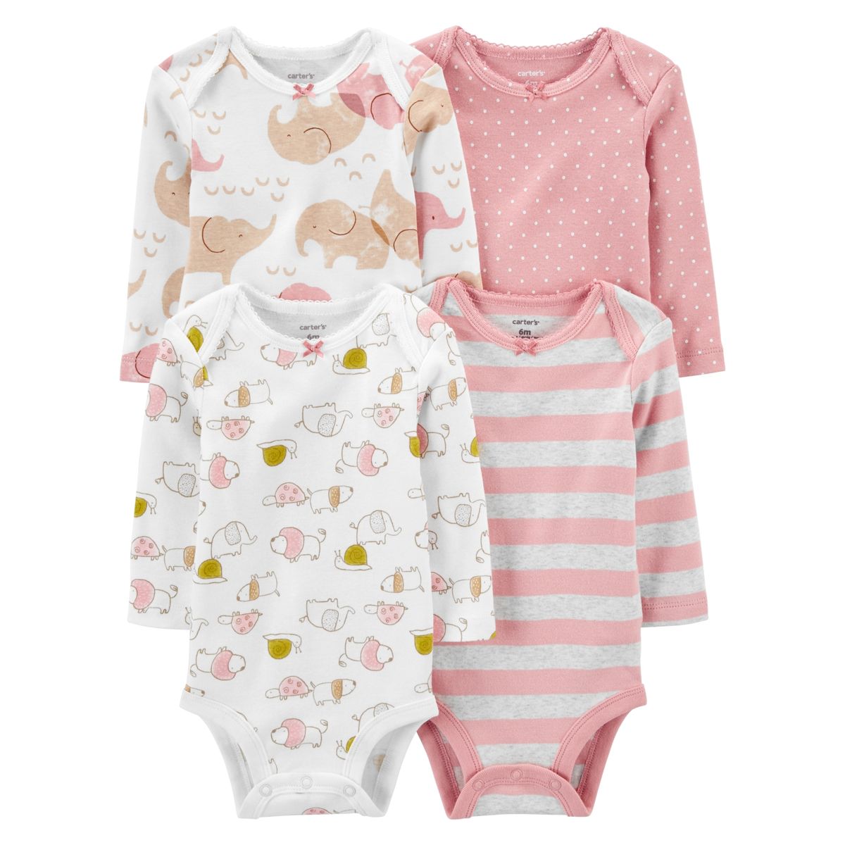 CARTER'S - Carter´s Pack de Bodys 4 Unidades Bebé Niña