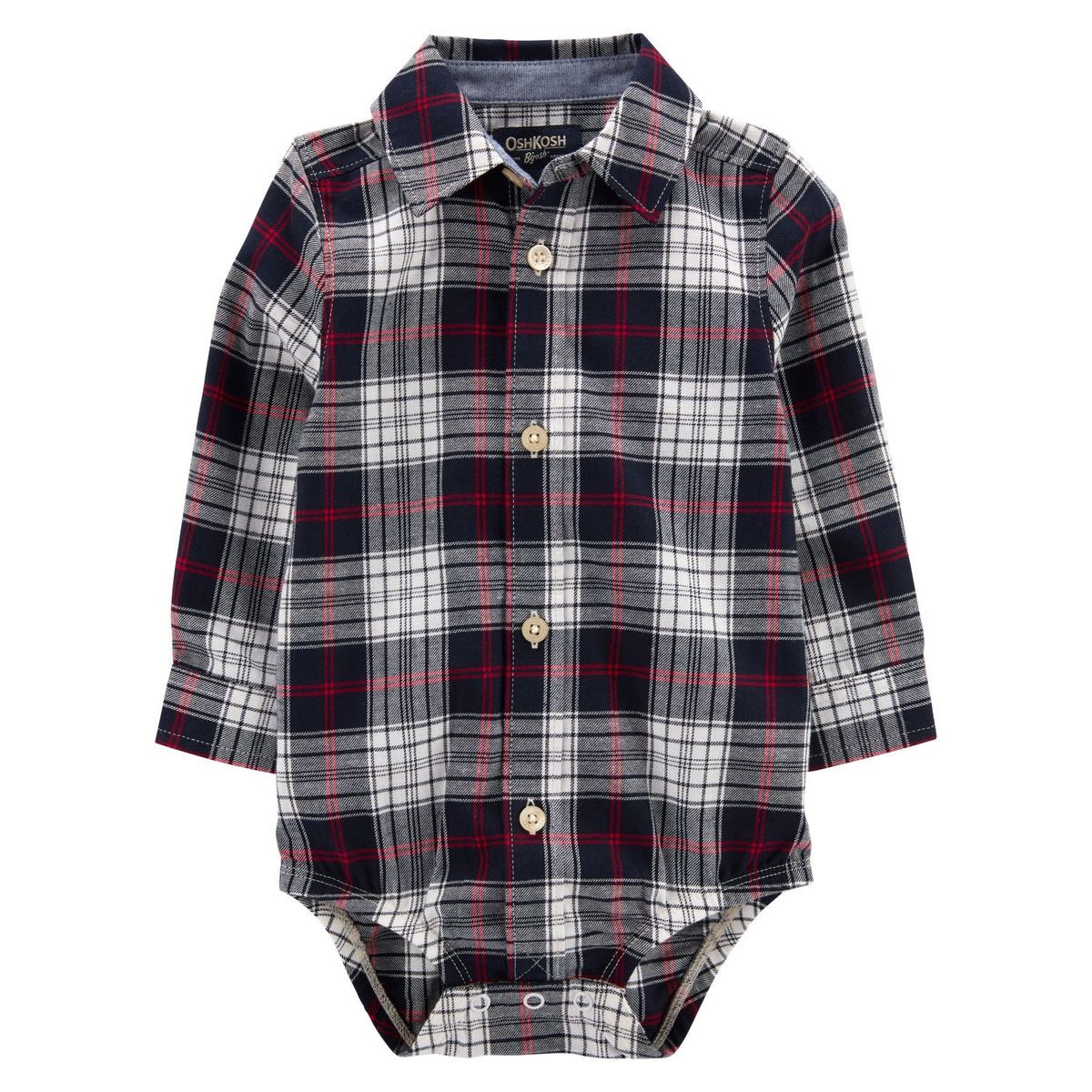 OSHKOSH - Oshkosh Body Algodón Tipo Camisa a cuadros Bebe Niño