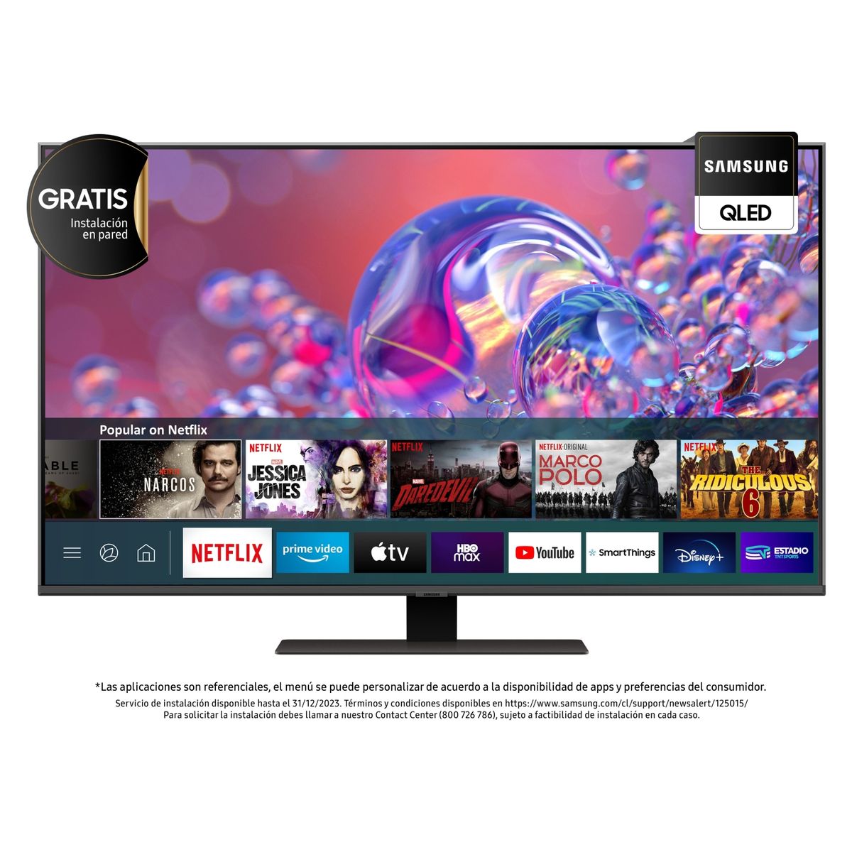 SAMSUNG - QLED Samsung 50" Q80B 4K UHD Smart TV 2022