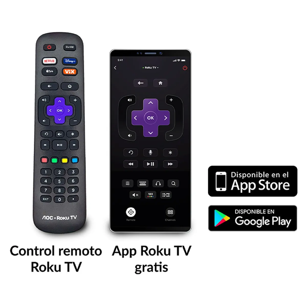 AOC - Led 50" 4K UHD Smart TV Roku Aoc