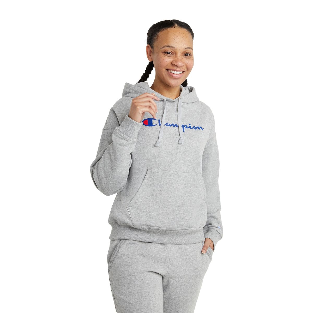 CHAMPION - Polerón Hoodie Manga Larga Algodón Mujer Champion